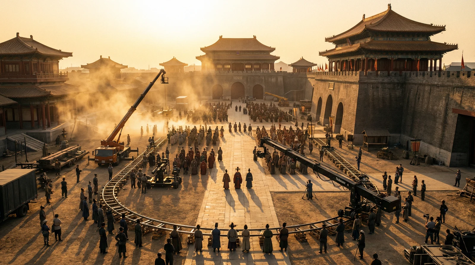 日本三级国产视频栏目大型影视拍摄基地全景