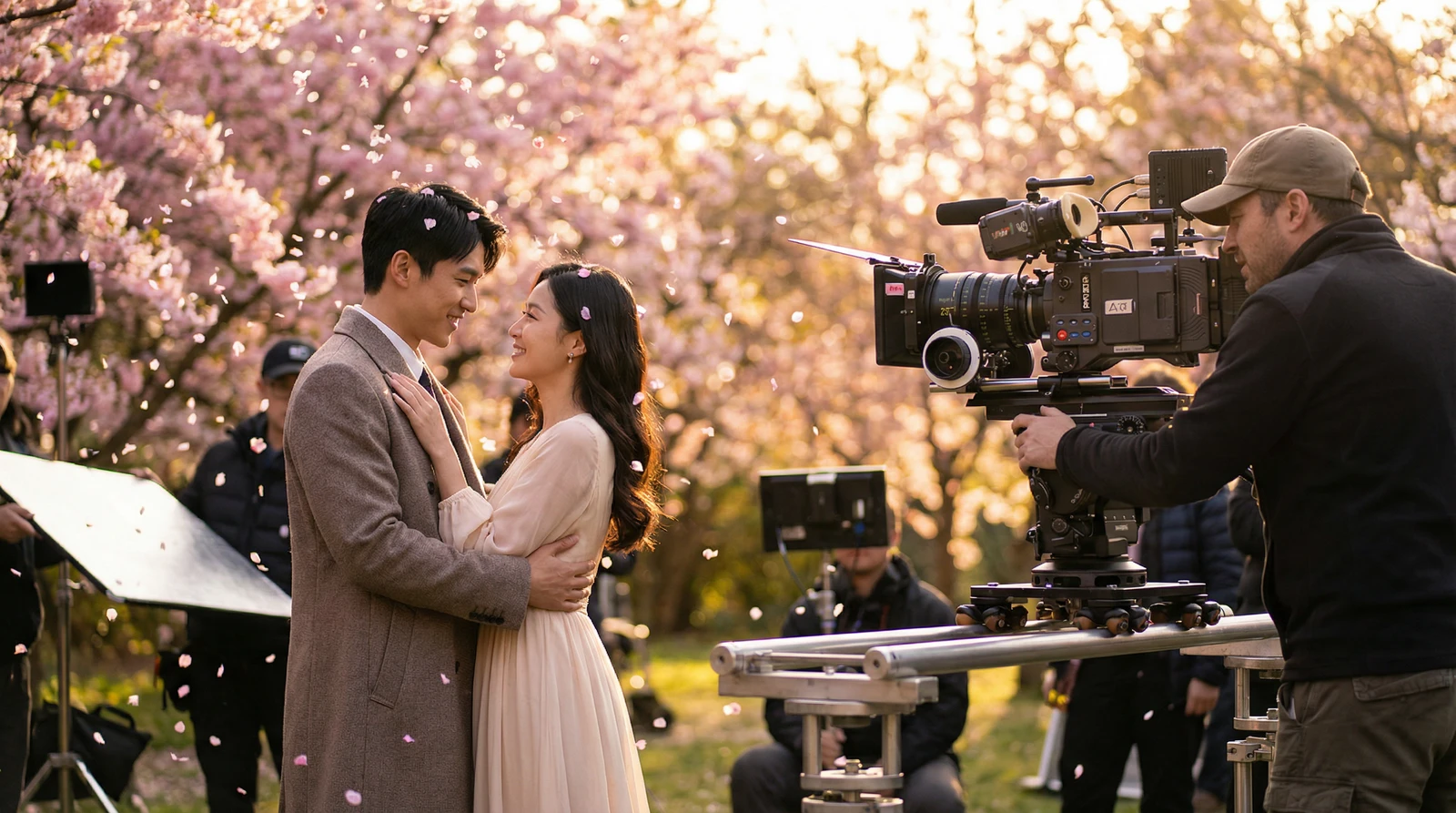 日本三级萝莉岛栏目樱花园浪漫场景拍摄花絮